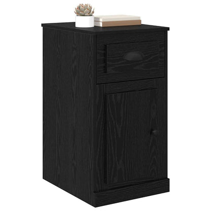 vidaXL Side Cabinet 40 x 50 x 75 cm Engineered Wood Black Oak 3