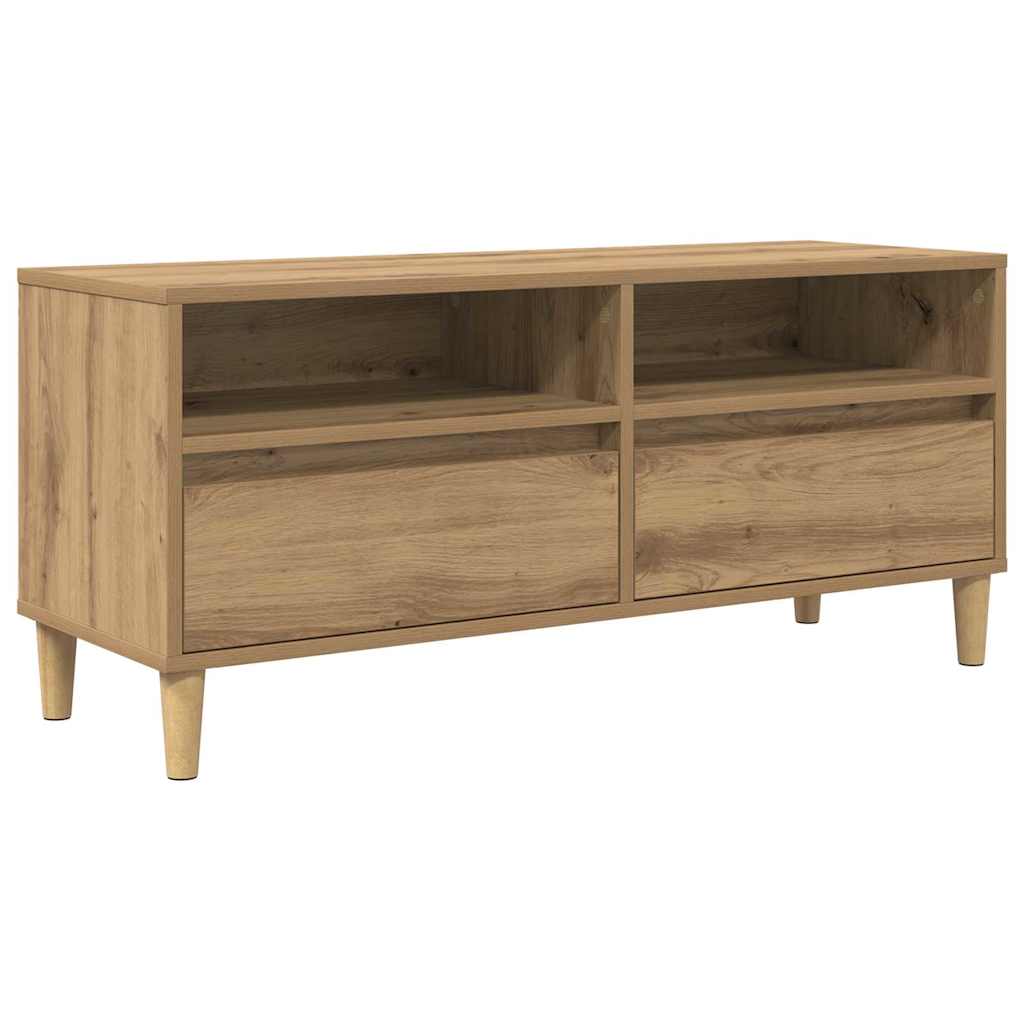 vidaXL TV Cabinet 100 x 34.5 x 44.5 cm Artisan Oak Engineered Wood 2