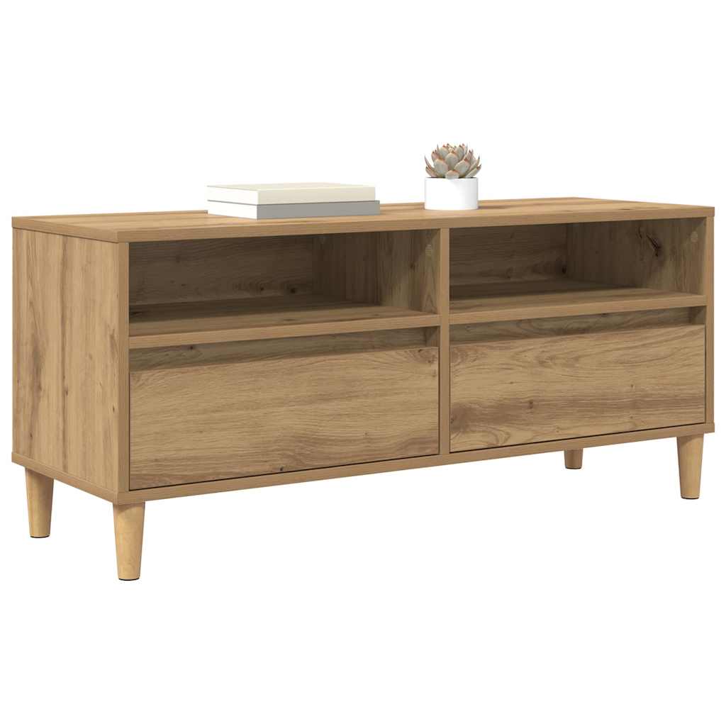 vidaXL TV Cabinet 100 x 34.5 x 44.5 cm Artisan Oak Engineered Wood 3