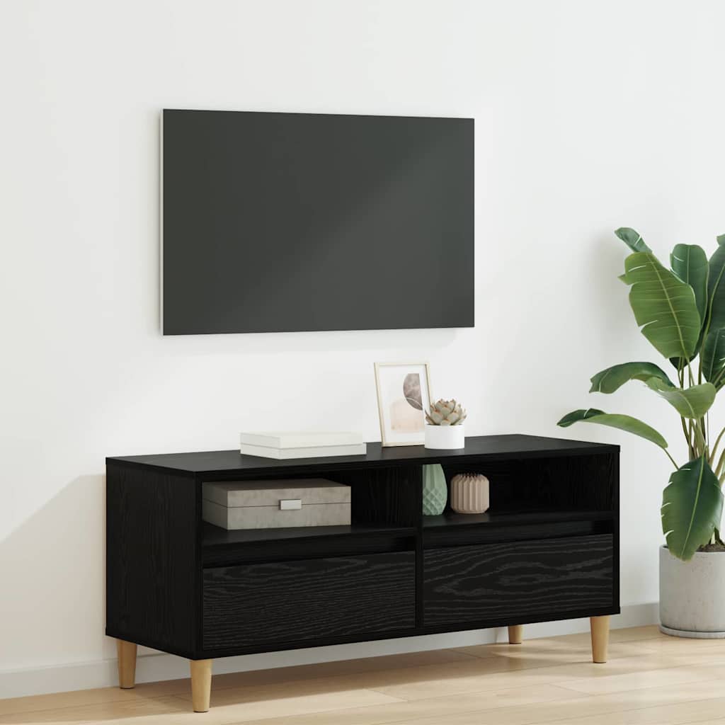vidaXL TV Cabinet 100 x 34.5 x 44.5 cm Black Oak Engineered Wood 1