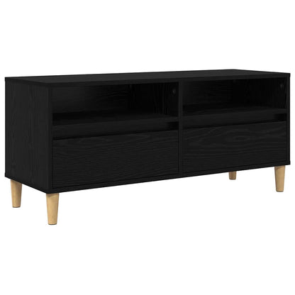 vidaXL TV Cabinet 100 x 34.5 x 44.5 cm Black Oak Engineered Wood 2