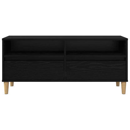 vidaXL TV Cabinet 100 x 34.5 x 44.5 cm Black Oak Engineered Wood 6