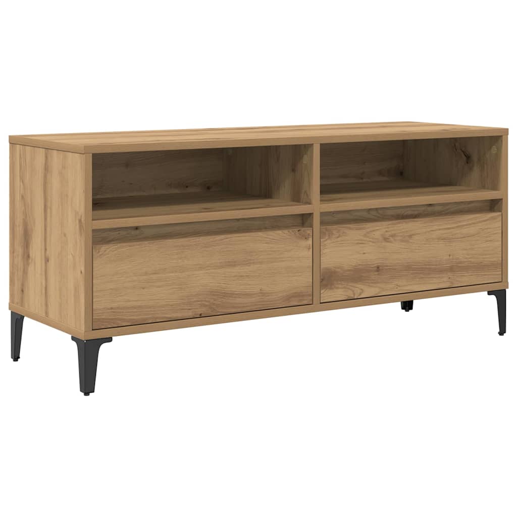 vidaXL TV Cabinet 100 x 34.5 x 44.5 cm Artisan Oak 2