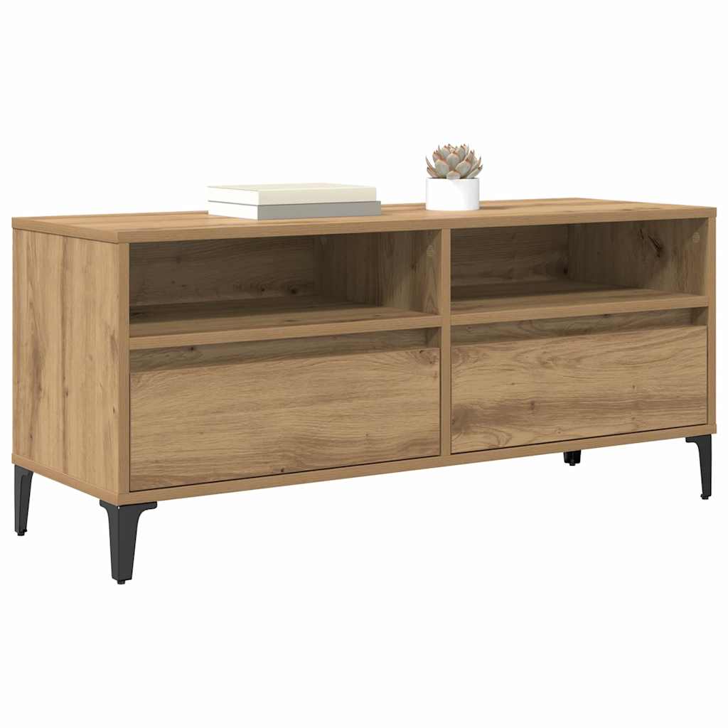 vidaXL TV Cabinet 100 x 34.5 x 44.5 cm Artisan Oak 3