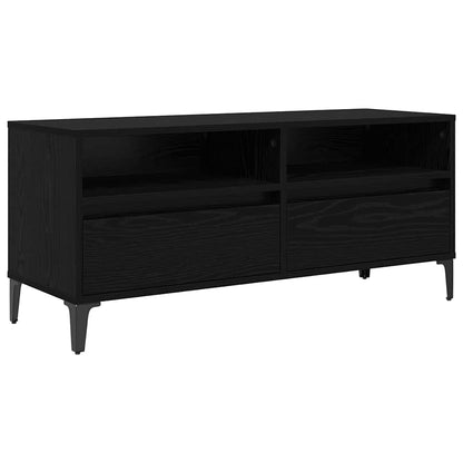 vidaXL TV Cabinet with Drawer Black Oak 100 x 34.5 x 44.5 cm 2
