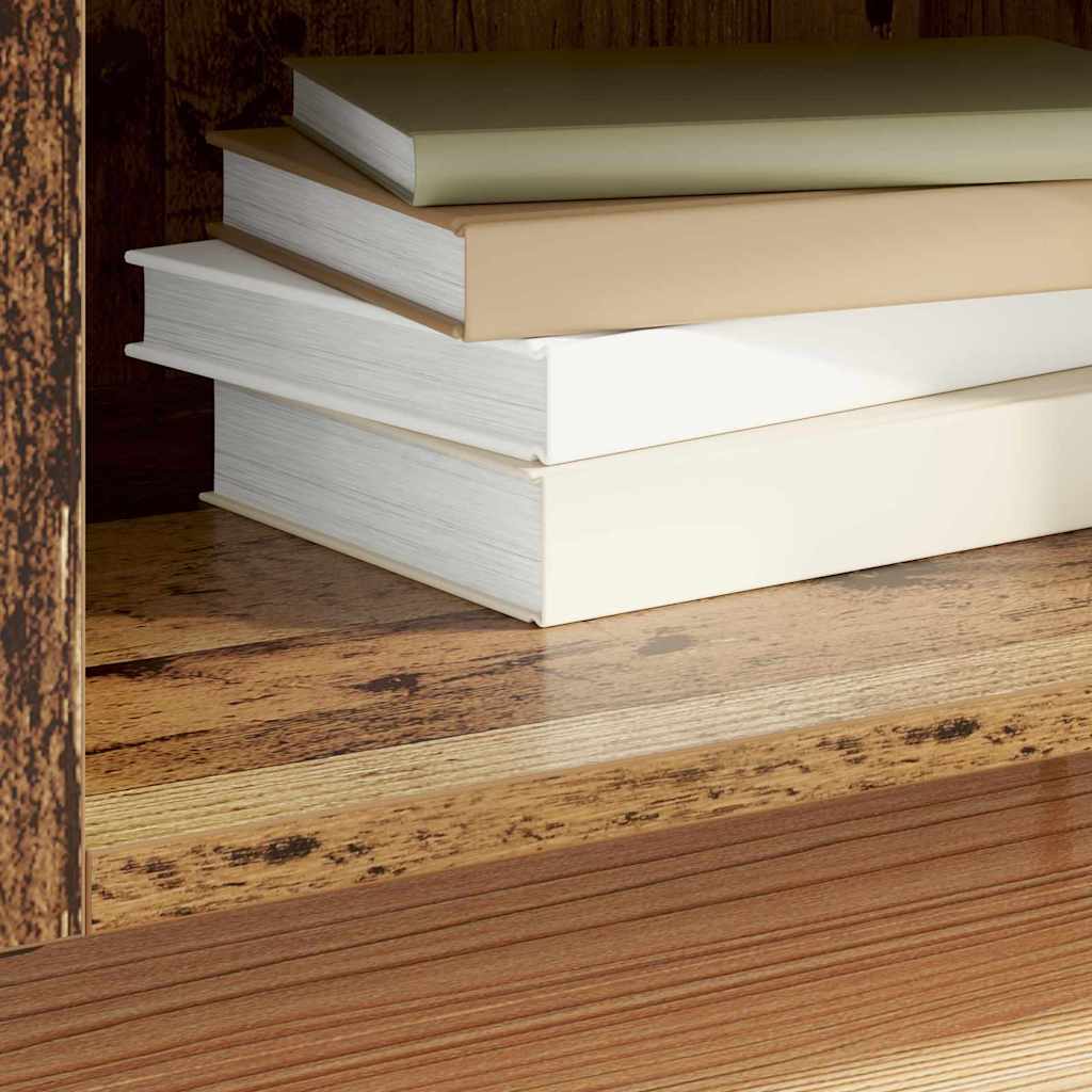 vidaXL Record Cabinet 121 x 38 x 48 cm Engineered Wood Old Wood 4