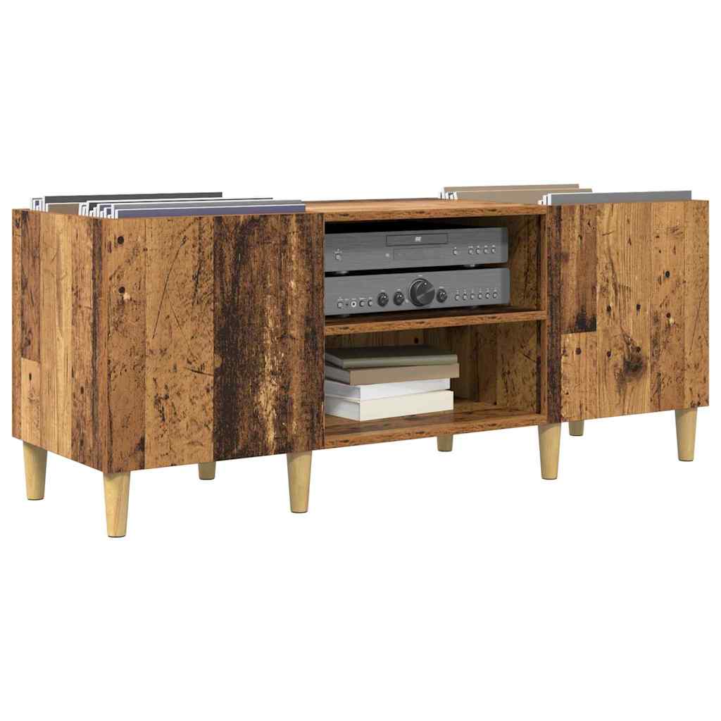 vidaXL Record Cabinet 121 x 38 x 48 cm Engineered Wood Old Wood 3