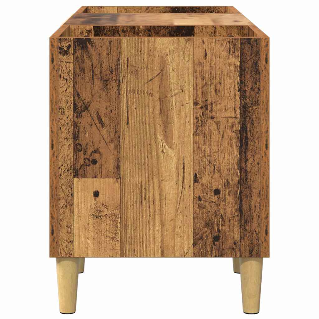 vidaXL Record Cabinet 121 x 38 x 48 cm Engineered Wood Old Wood 6
