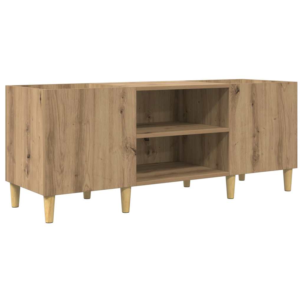 vidaXL Record Cabinet 121 x 38 x 48 cm Engineered Wood Artisan Oak 2