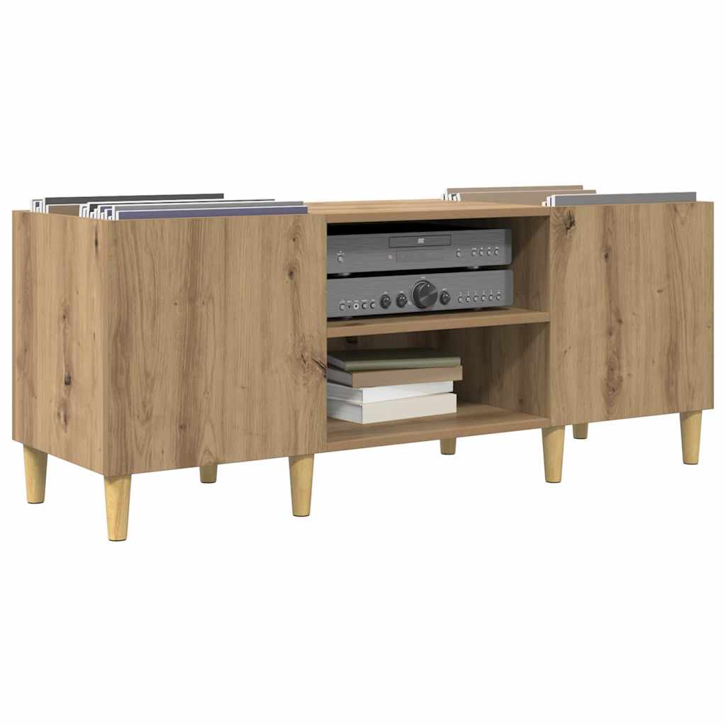 vidaXL Record Cabinet 121 x 38 x 48 cm Engineered Wood Artisan Oak 3