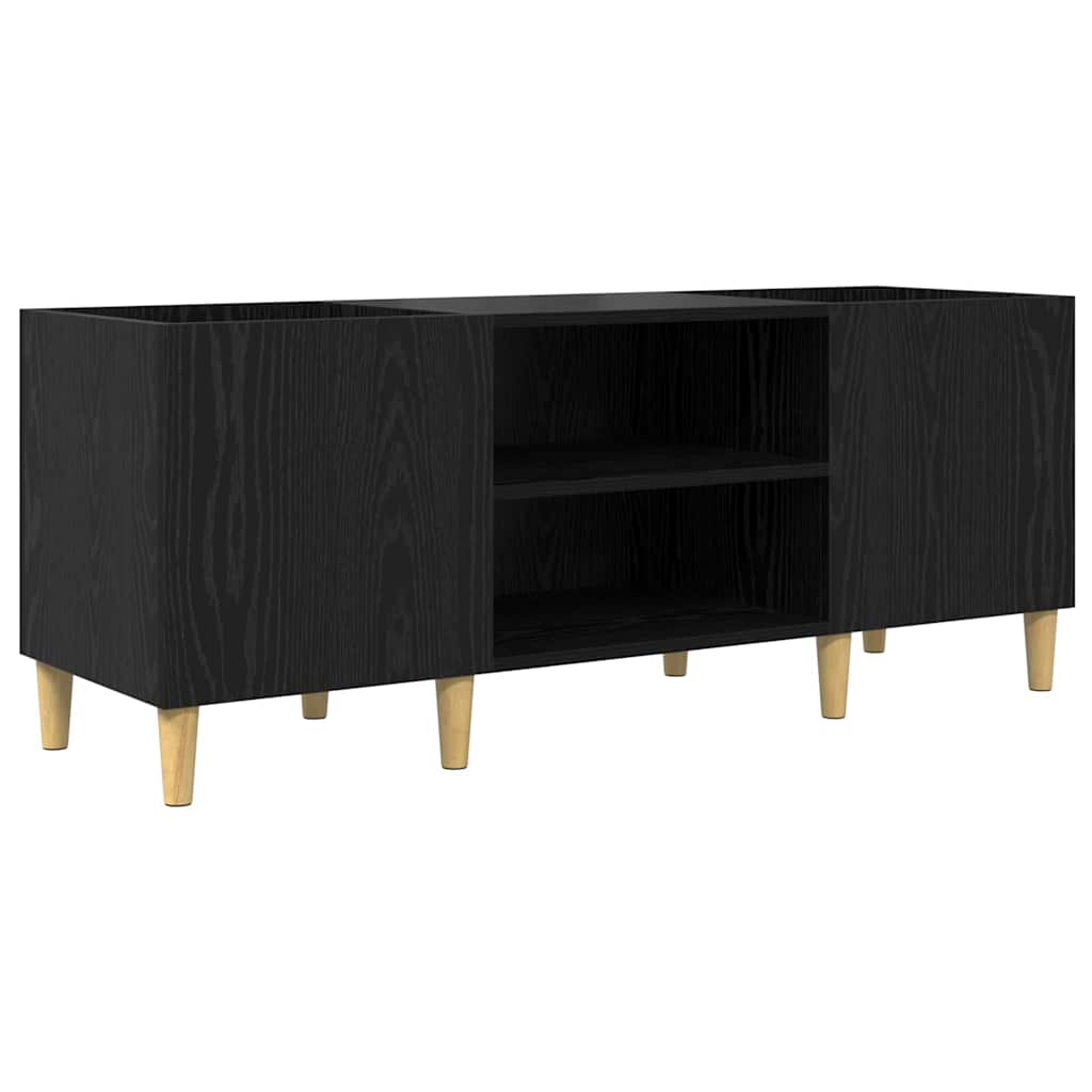 vidaXL Record Cabinet 121 x 38 x 48 cm Engineered Wood Black Oak 2