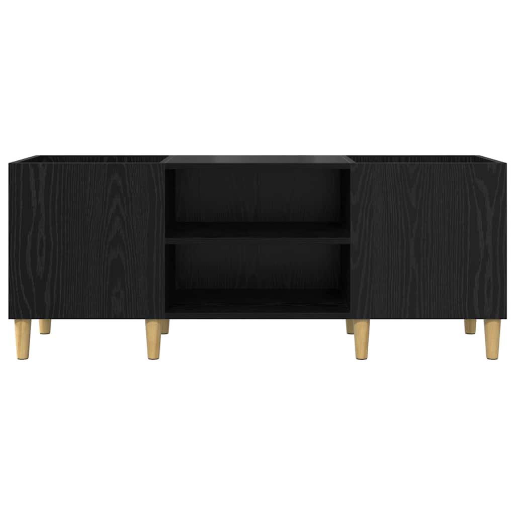 vidaXL Record Cabinet 121 x 38 x 48 cm Engineered Wood Black Oak 5