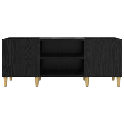 vidaXL Record Cabinet 121 x 38 x 48 cm Engineered Wood Black Oak 5