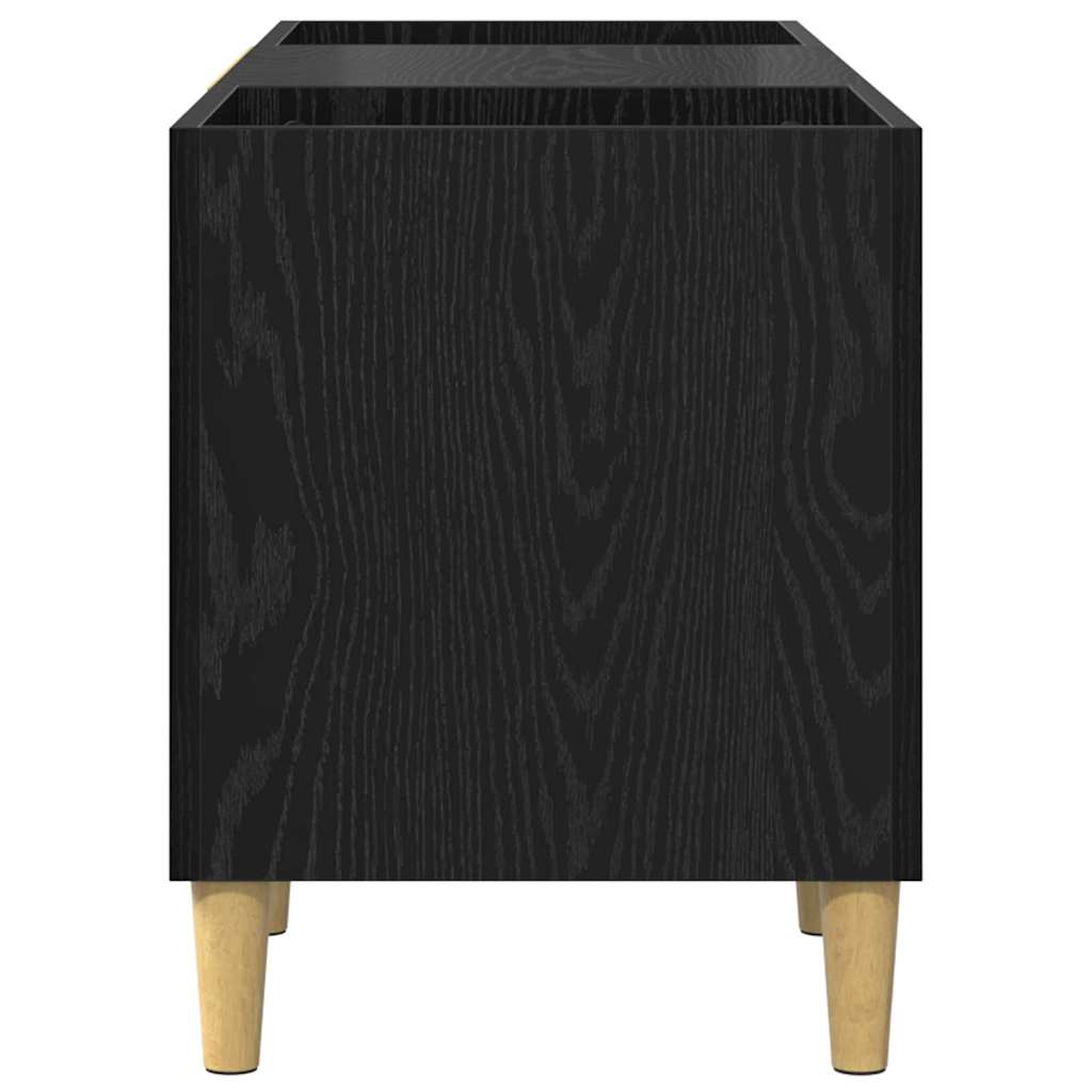vidaXL Record Cabinet 121 x 38 x 48 cm Engineered Wood Black Oak 6