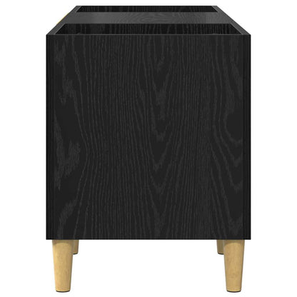 vidaXL Record Cabinet 121 x 38 x 48 cm Engineered Wood Black Oak 6