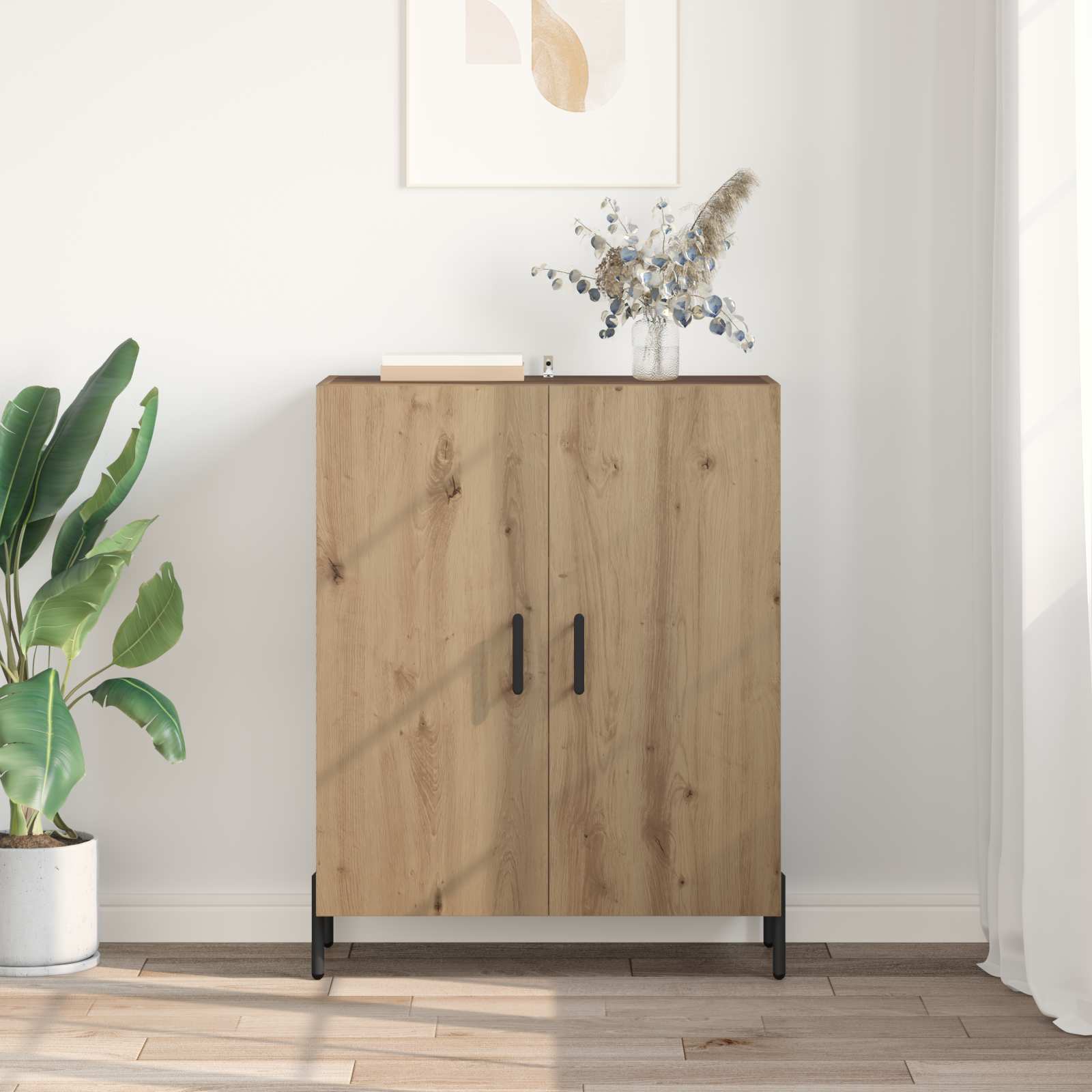 vidaXL Sideboard Artisan Oak 69.5 x 34 x 90 cm Engineered Wood 4