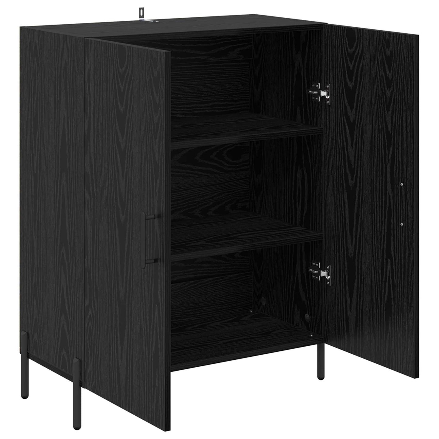vidaXL Sideboard Black Oak 69.5 x 34 x 90 cm Engineered Wood 5