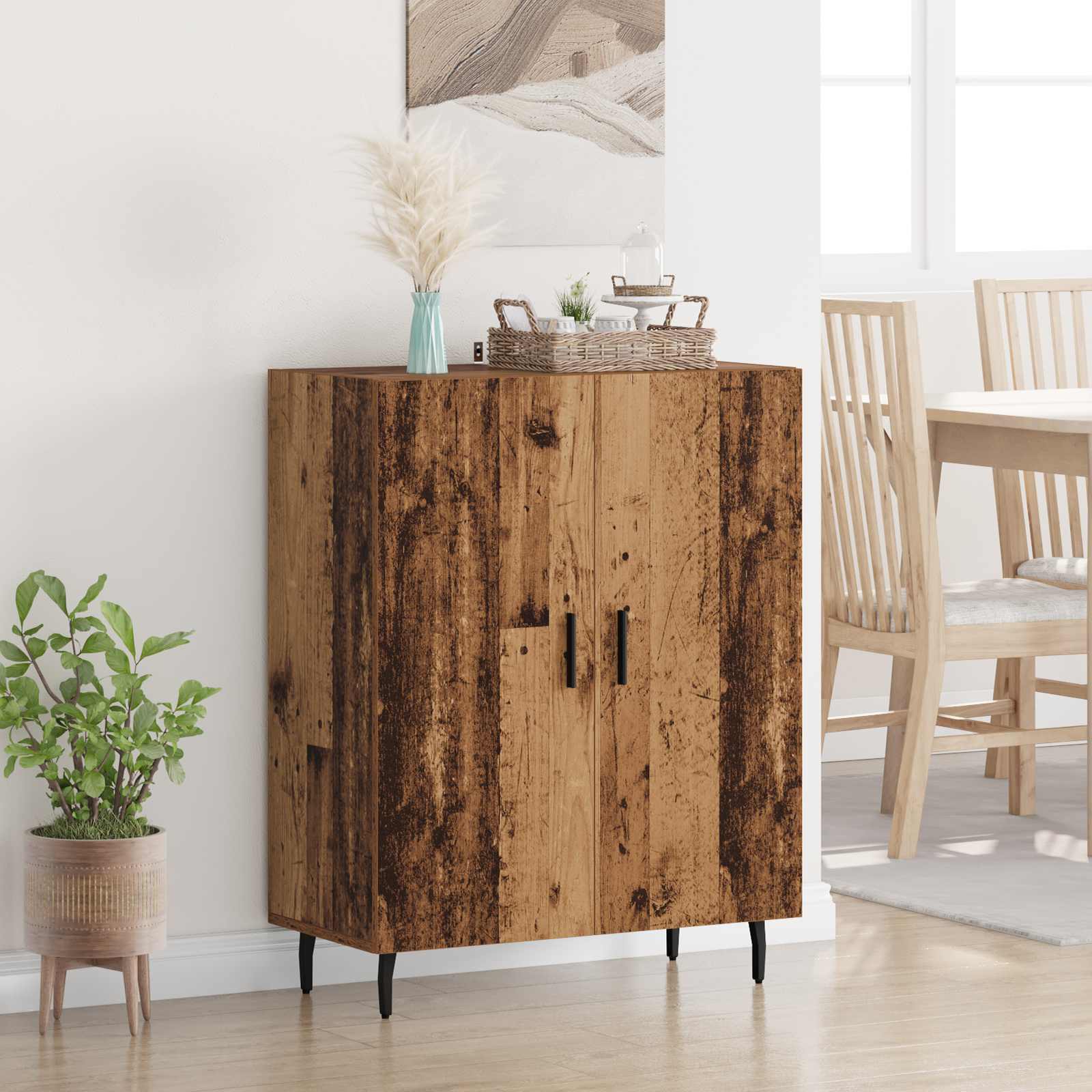 vidaXL Sideboard Old Wood 69.5 x 34 x 90 cm Engineered Wood 1