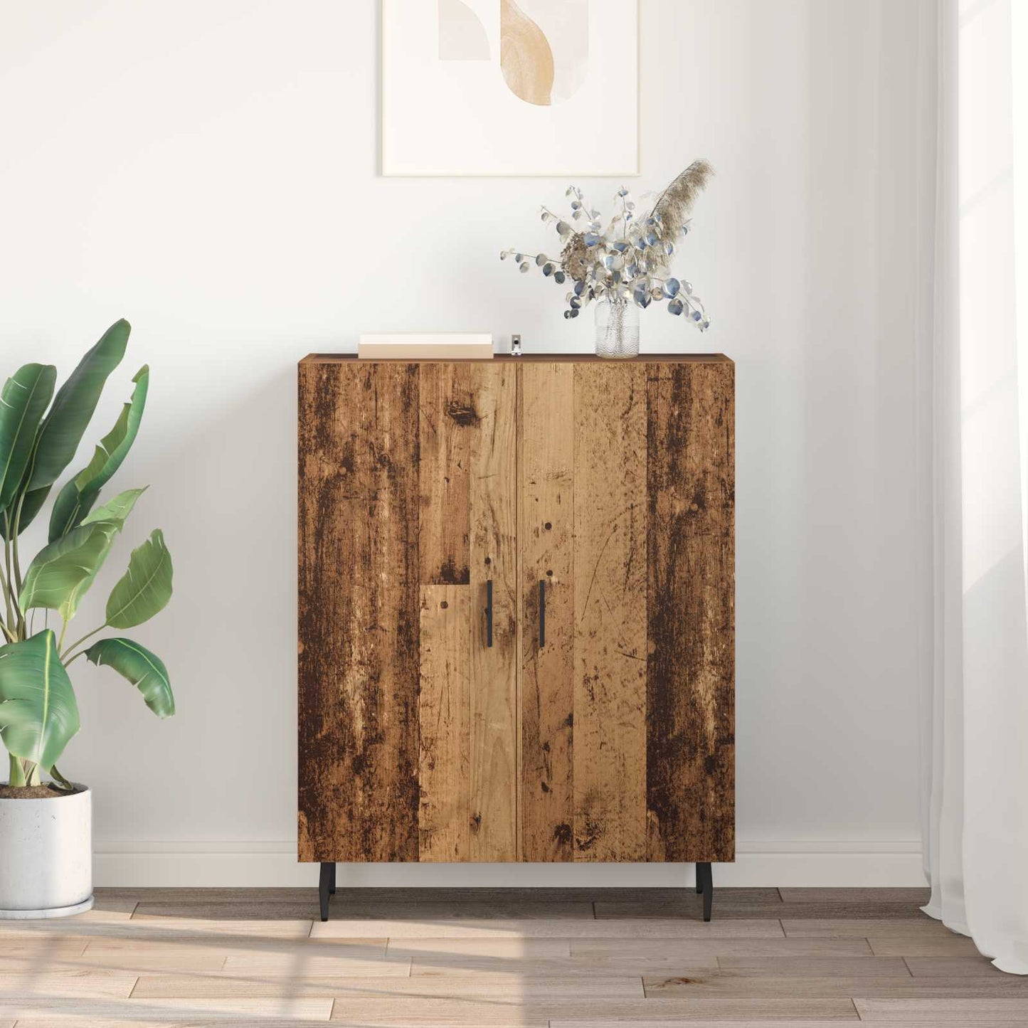 vidaXL Sideboard Old Wood 69.5 x 34 x 90 cm Engineered Wood 4