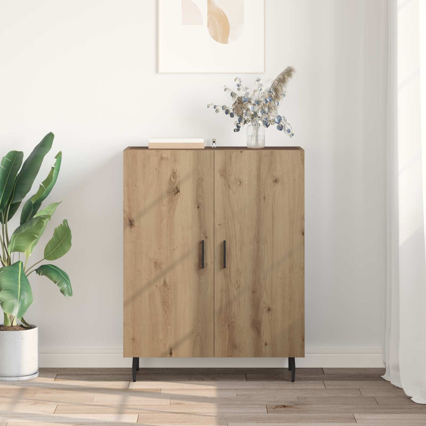 vidaXL Sideboard Artisan Oak 69.5 x 34 x 90 cm Engineered Wood 4