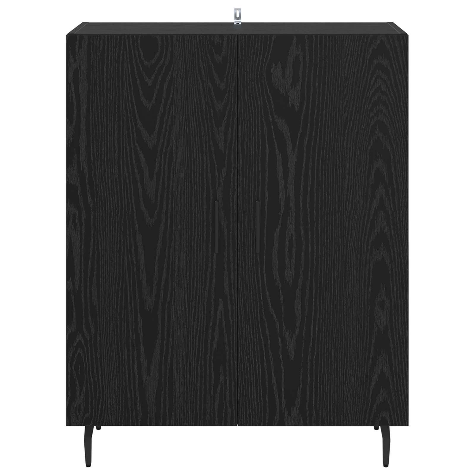 vidaXL Sideboard Black Oak 69.5 x 34 x 90 cm Engineered Wood 6