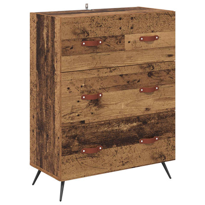 vidaXL Chest of Drawers Old Wood 69.5 x 34 x 90 cm Engineered Wood 2