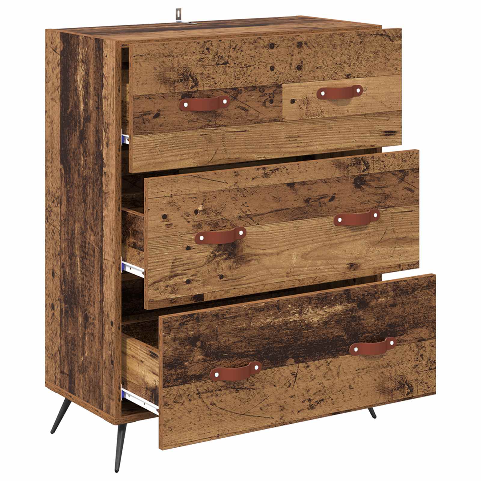 vidaXL Chest of Drawers Old Wood 69.5 x 34 x 90 cm Engineered Wood 5
