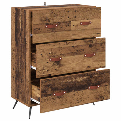 vidaXL Chest of Drawers Old Wood 69.5 x 34 x 90 cm Engineered Wood 5