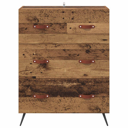 vidaXL Chest of Drawers Old Wood 69.5 x 34 x 90 cm Engineered Wood 6