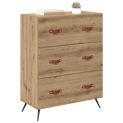 vidaXL Chest of Drawers 3-Drawer Artisan Oak 69.5 x 34 x 90 cm 3