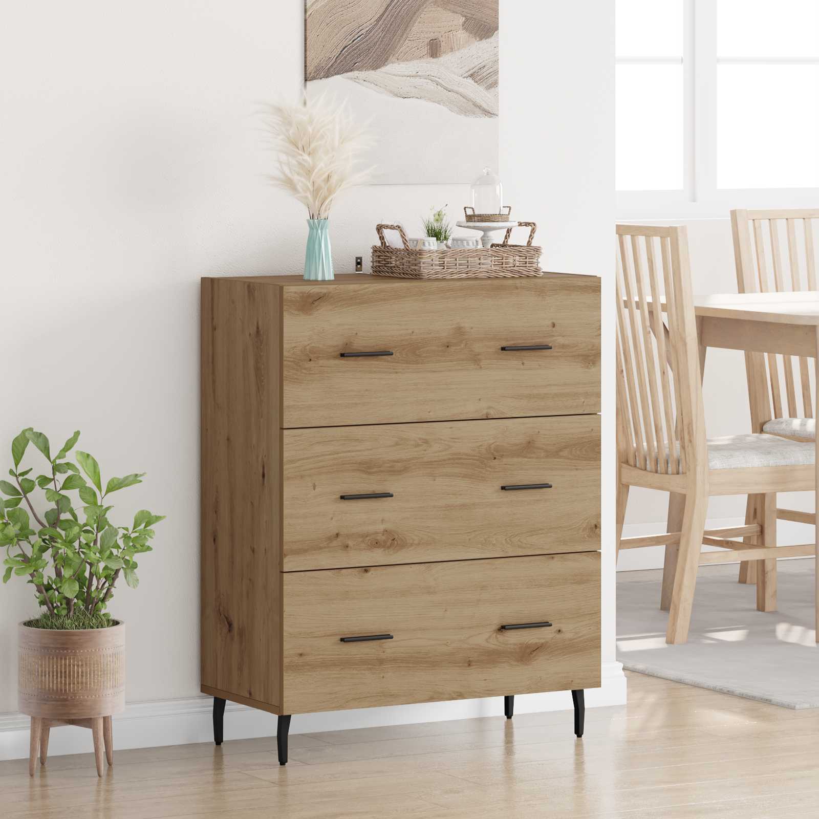 vidaXL Sideboard Artisan Oak 69.5 x 34 x 90 cm 1