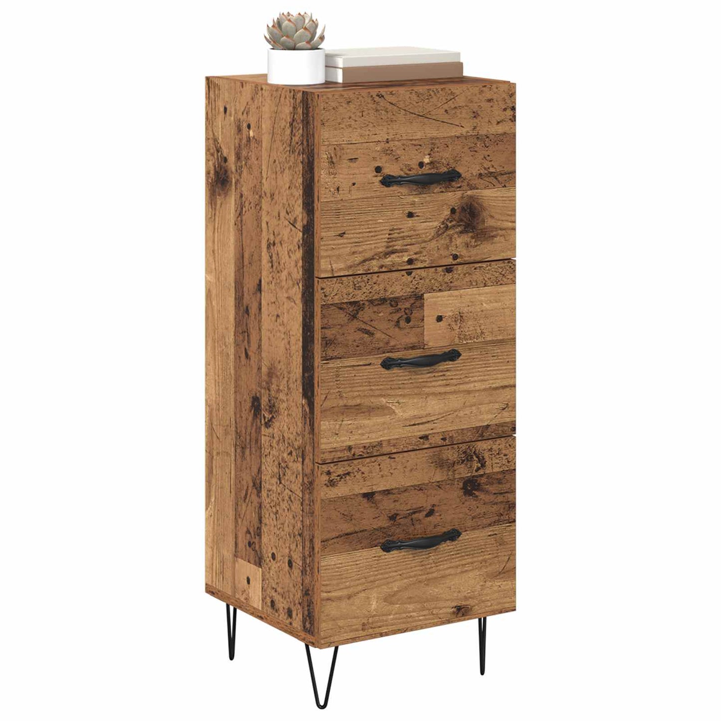 vidaXL Sideboard Old wood 34 x 34.5 x 90 cm Engineered Wood 3
