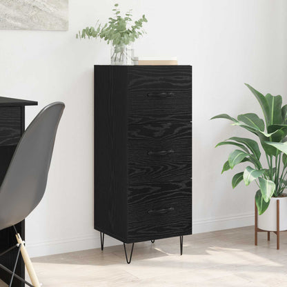 vidaXL Sideboard Black oak 34 x 34.5 x 90 cm Engineered Wood 1