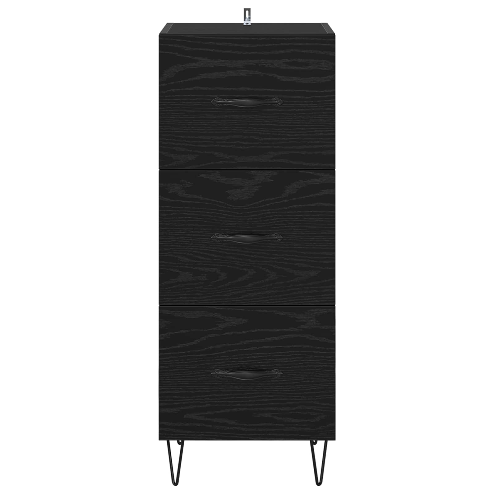 vidaXL Sideboard Black oak 34 x 34.5 x 90 cm Engineered Wood 6