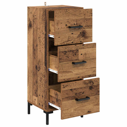 vidaXL Sideboard Old Wood 34.5 x 34 x 90 cm Engineered Wood 5