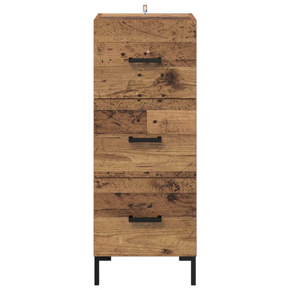 vidaXL Sideboard Old Wood 34.5 x 34 x 90 cm Engineered Wood 6