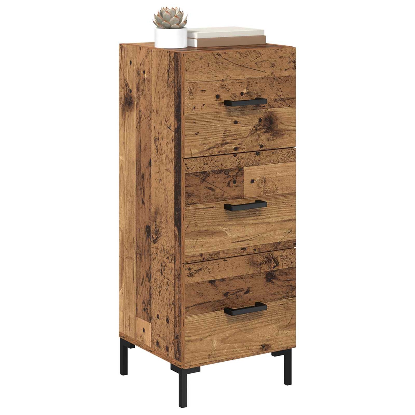 vidaXL Sideboard Old Wood 34.5 x 34 x 90 cm Engineered Wood 3