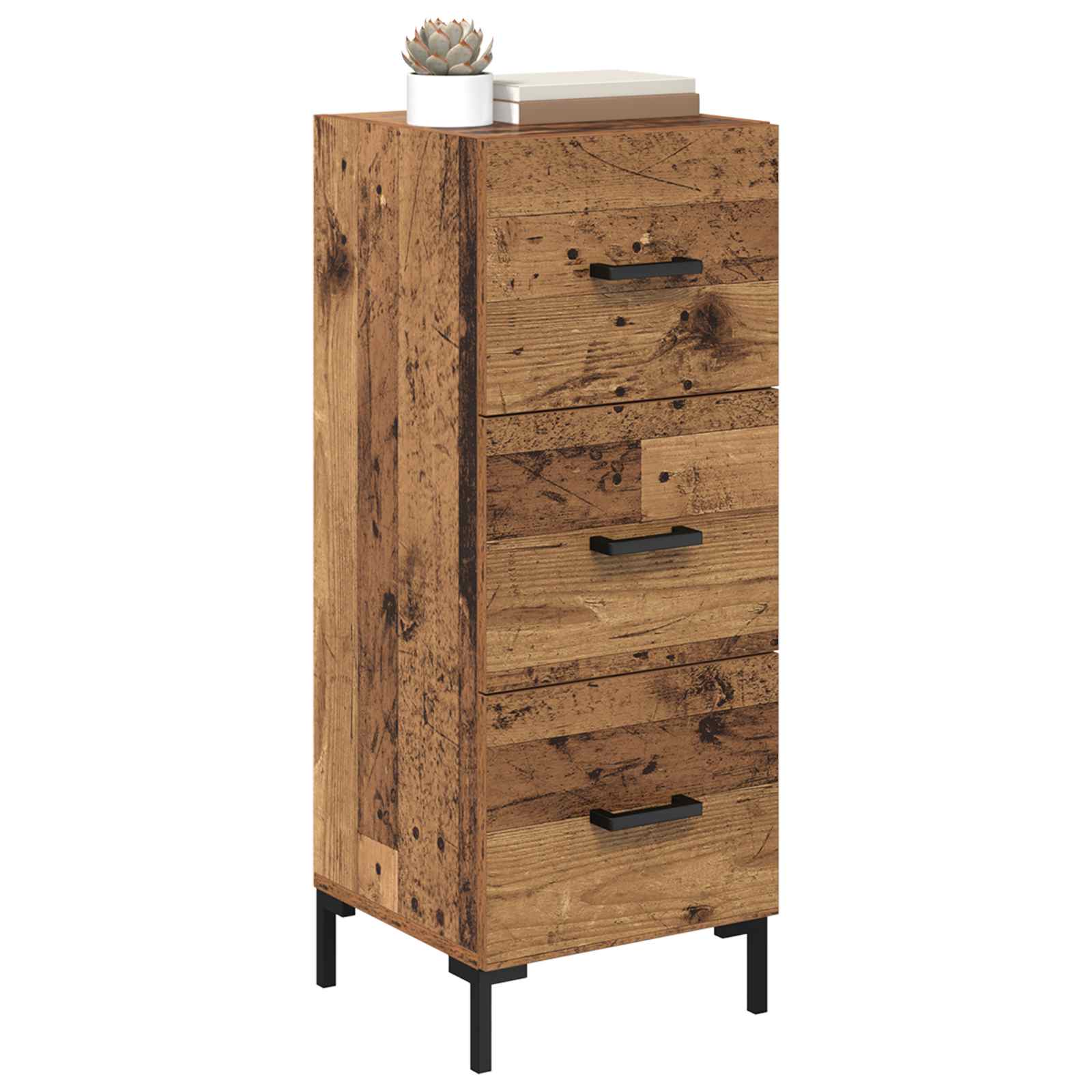 vidaXL Sideboard Old Wood 34.5 x 34 x 90 cm Engineered Wood 3