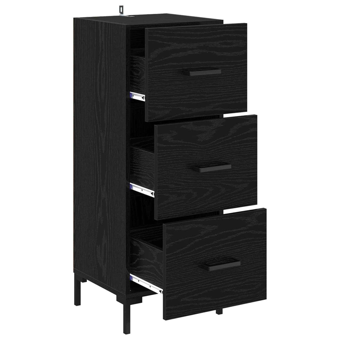vidaXL Sideboard Black Oak 34.5 x 34 x 90 cm Engineered Wood 5