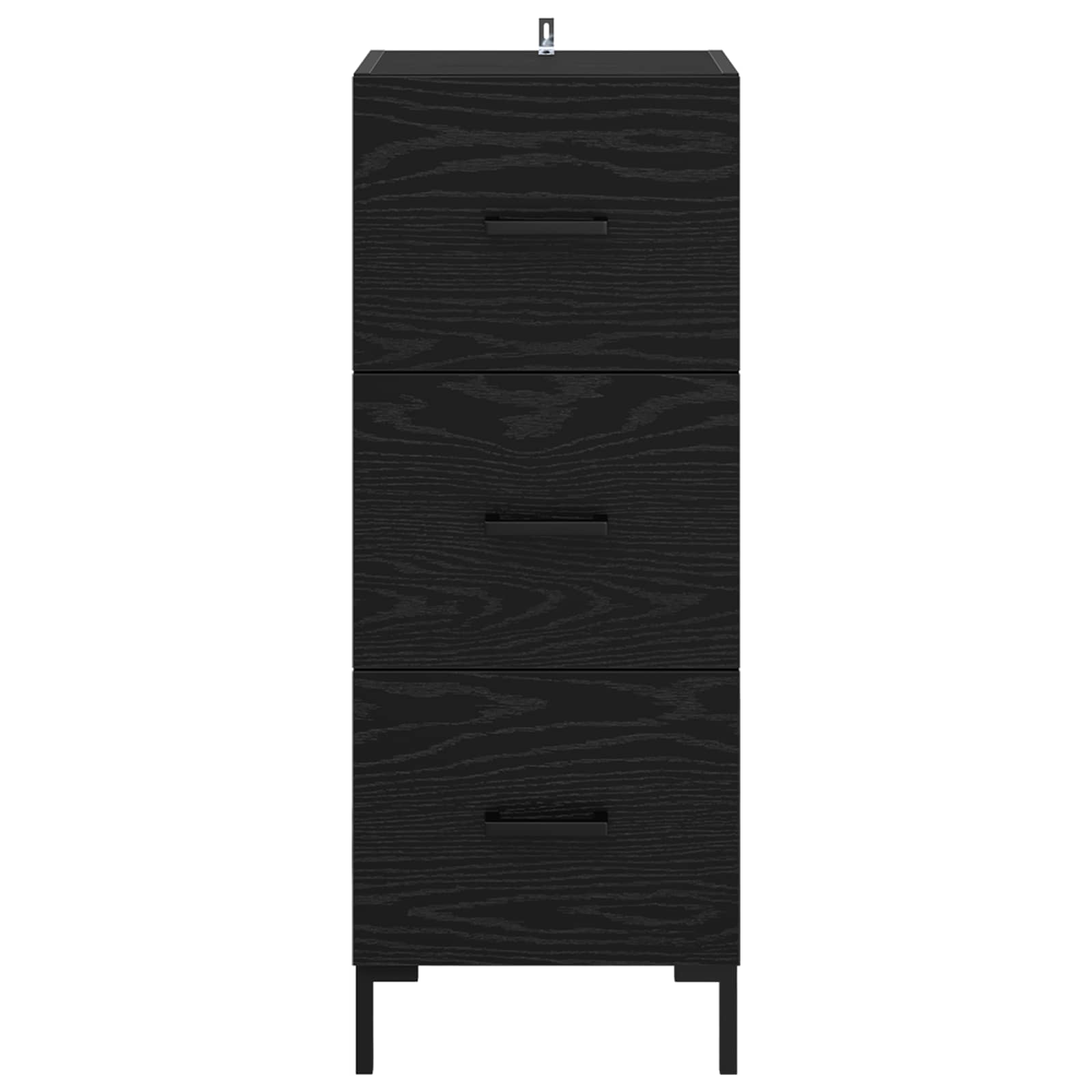 vidaXL Sideboard Black Oak 34.5 x 34 x 90 cm Engineered Wood 6