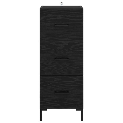vidaXL Sideboard Black Oak 34.5 x 34 x 90 cm Engineered Wood 6