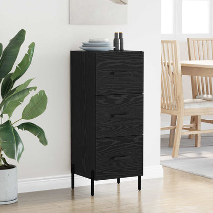 vidaXL Sideboard Black oak 34 x 34.5 x 90 cm Engineered Wood 4