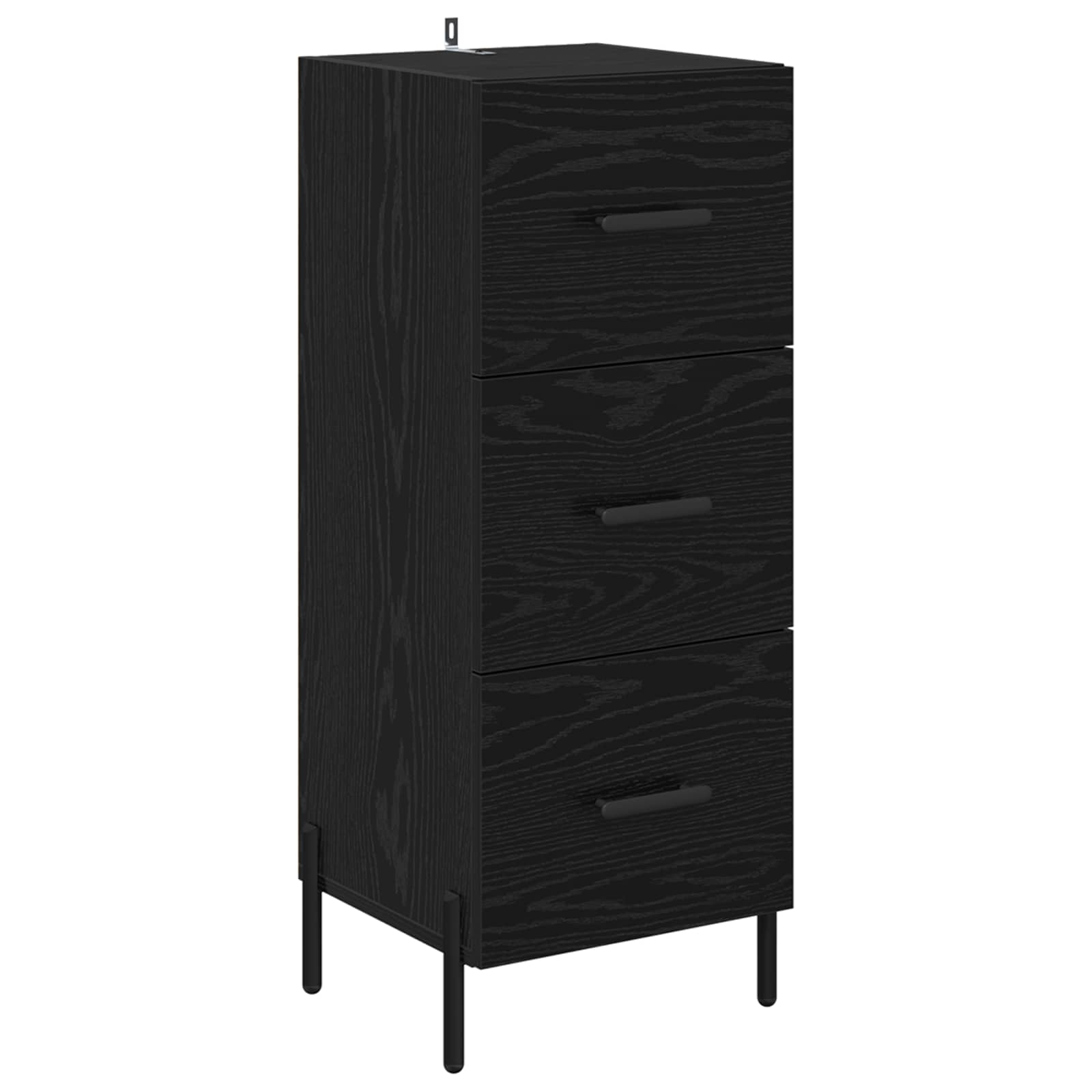 vidaXL Sideboard Black oak 34 x 34.5 x 90 cm Engineered Wood 2