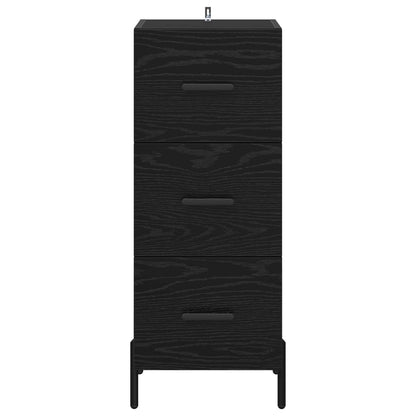 vidaXL Sideboard Black oak 34 x 34.5 x 90 cm Engineered Wood 6
