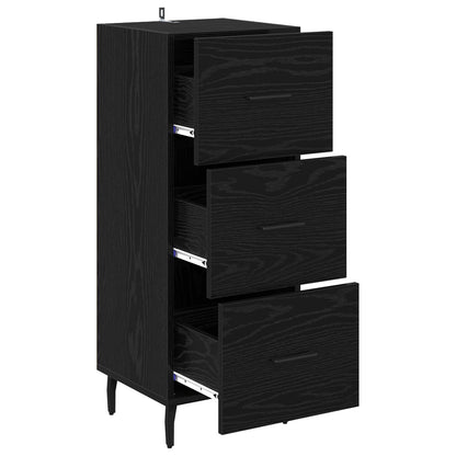 vidaXL Sideboard Black oak 34 x 34.5 x 90 cm Engineered Wood 5