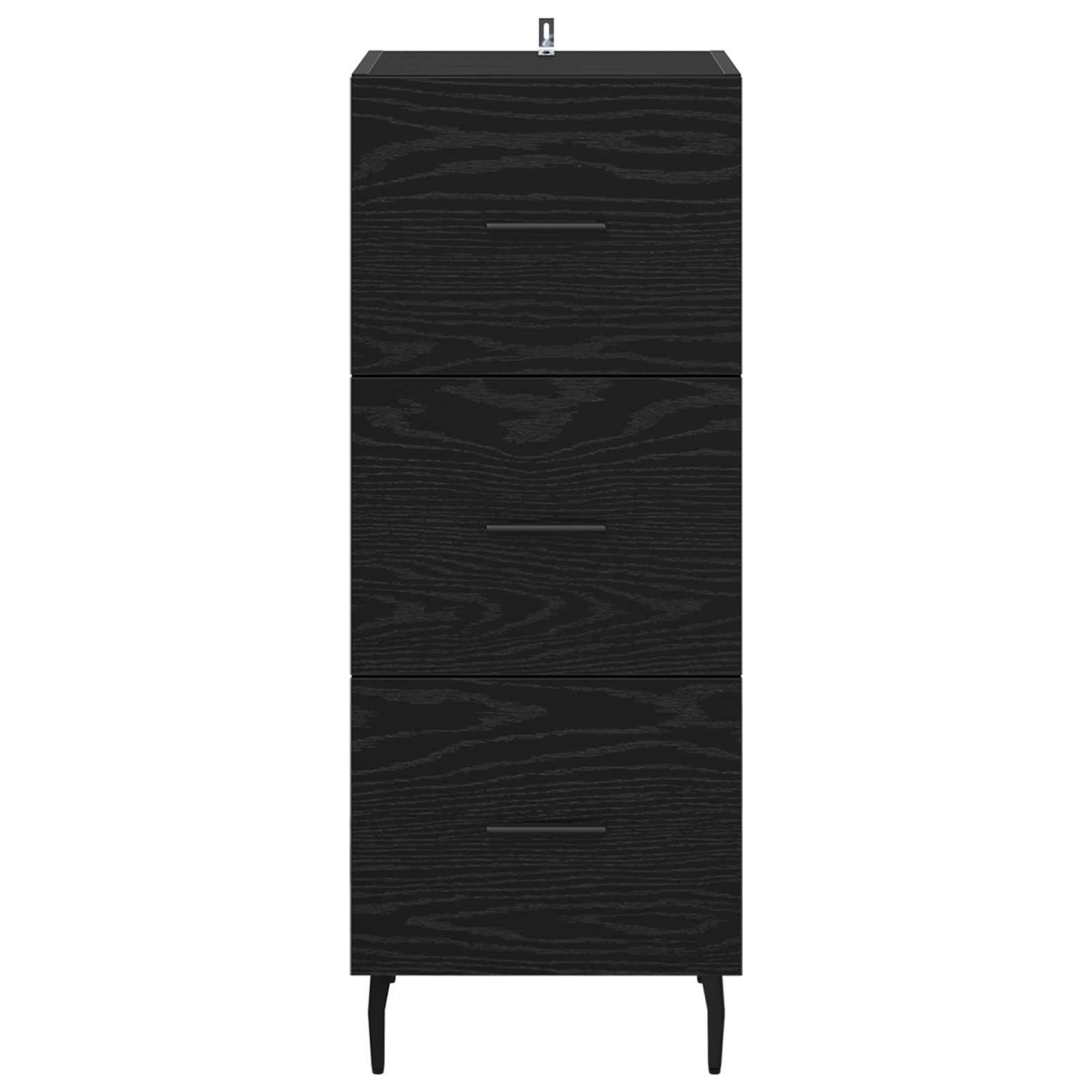 vidaXL Sideboard Black oak 34 x 34.5 x 90 cm Engineered Wood 6