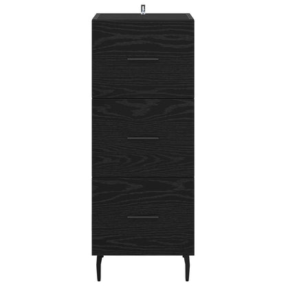 vidaXL Sideboard Black oak 34 x 34.5 x 90 cm Engineered Wood 6