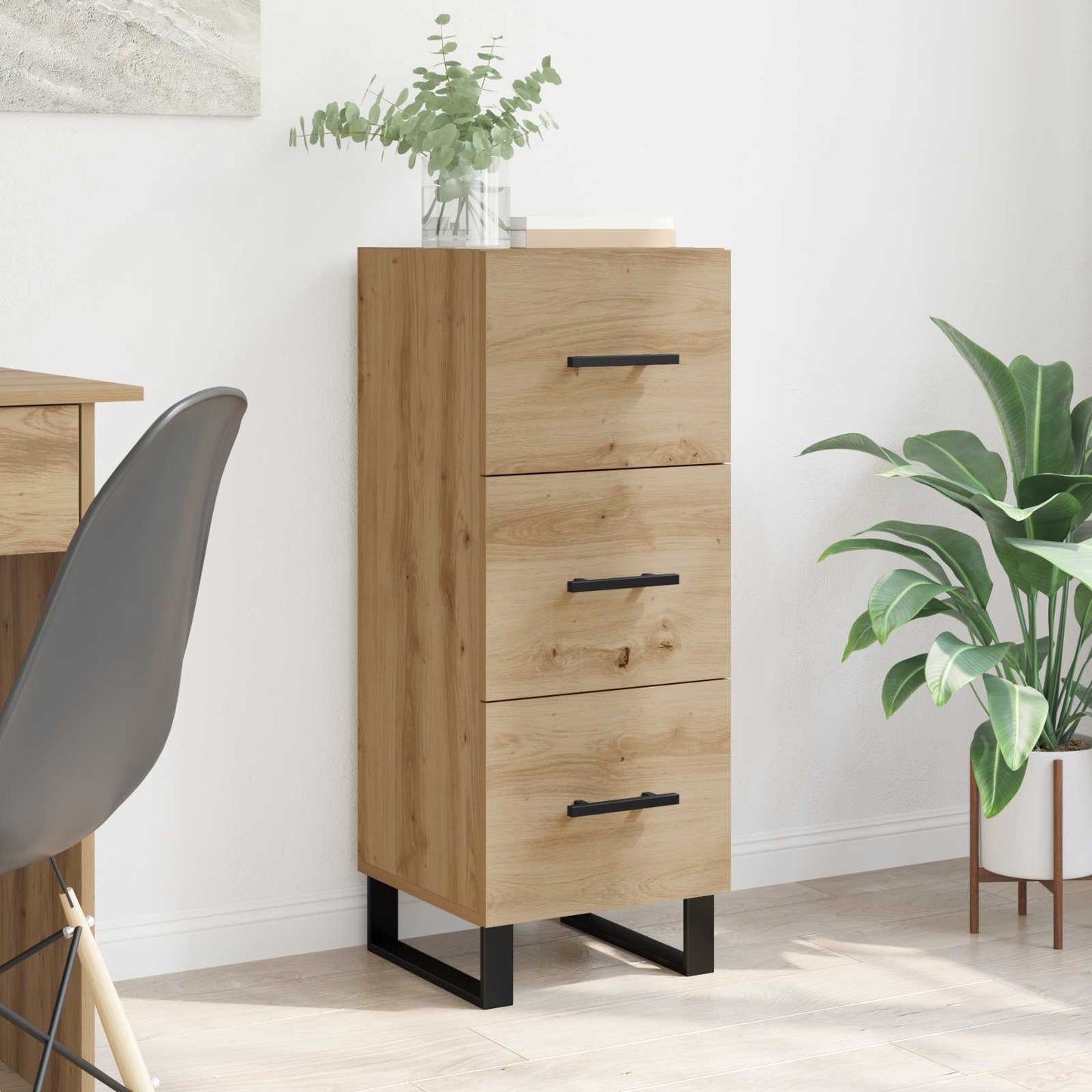 vidaXL Sideboard Artisan Oak 34.5 x 34 x 90 cm Engineered wood 1