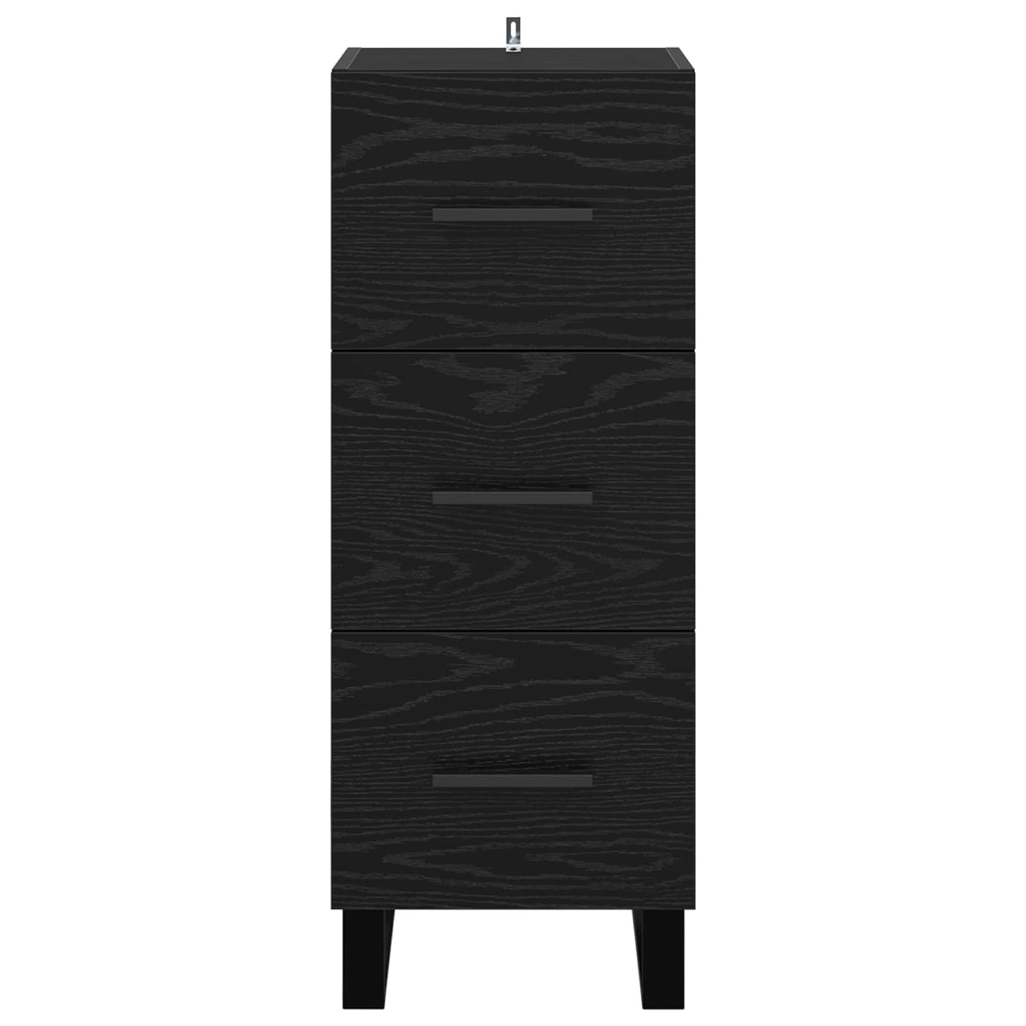 vidaXL Sideboard Black Oak 34.5 x 34 x 90 cm Engineered Wood and Iron 6