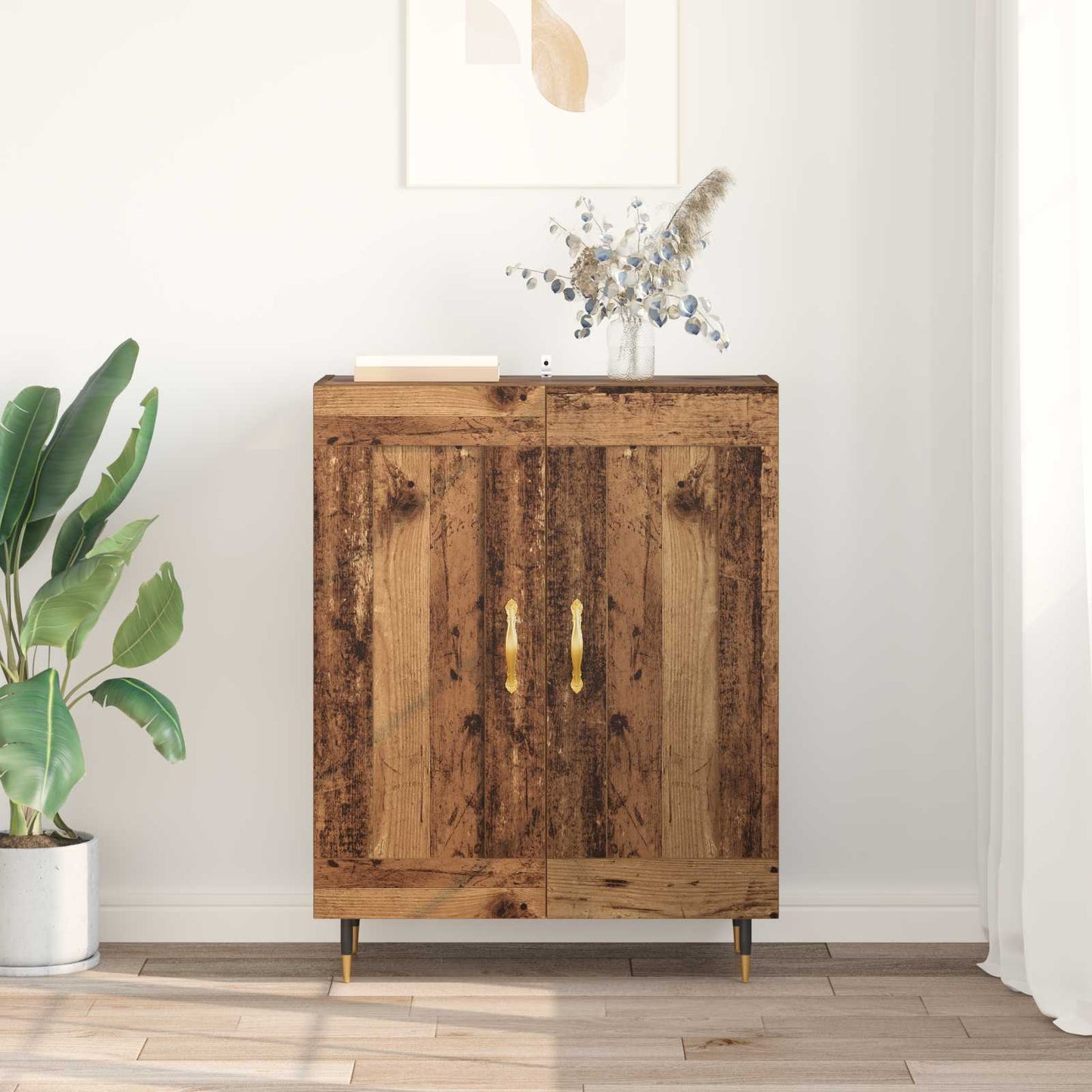 vidaXL Sideboard Old Wood 69.5 x 34 x 90 cm Engineered Wood 4